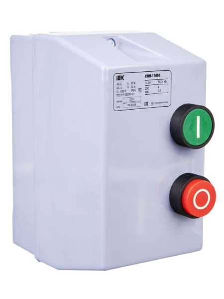 Контактор КМИ-11860 18А 380В/АС3 IP54 IEK KKM16-018-380-00