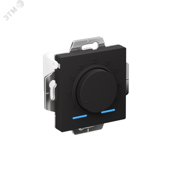 ATLASDESIGN ТЕРМОСТАТ электрон. теплого пола с датчиком, 10A, механизм, КАРБОН ATN001035