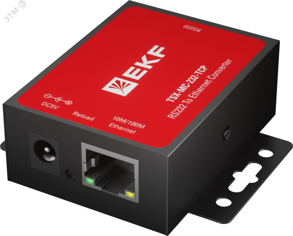 1-портовый преобразователь RS-232 в Ethernet, EKF, MC-232-TCP TSX EKF