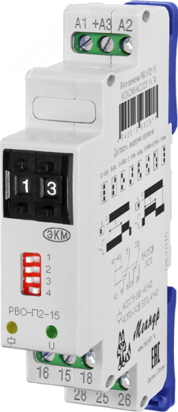 Реле времени РВО-П2-15 0.1с-9.9ч 24В/220В УХЛ4 4640016932917