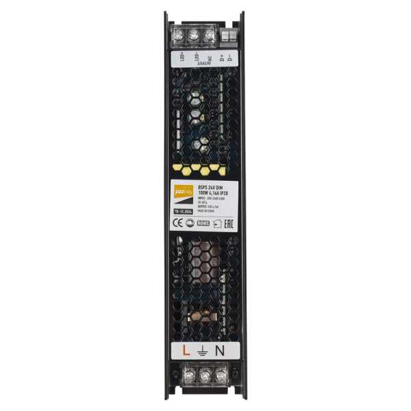 Блок питания для светодиодной ленты 100Вт 4.16А 24В IP20 BSPS DIM диммир. метал. Pro JazzWay 5035553