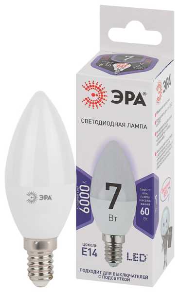 Лампочка светодиодная STD LED B35-7W-860-E14 E14 / Е14 7Вт свеча холодный дневной свет Б0031400