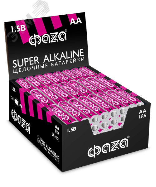 Элемент питания алкалиновый, LR 6(АА) Super Alkaline 4шт 2854643