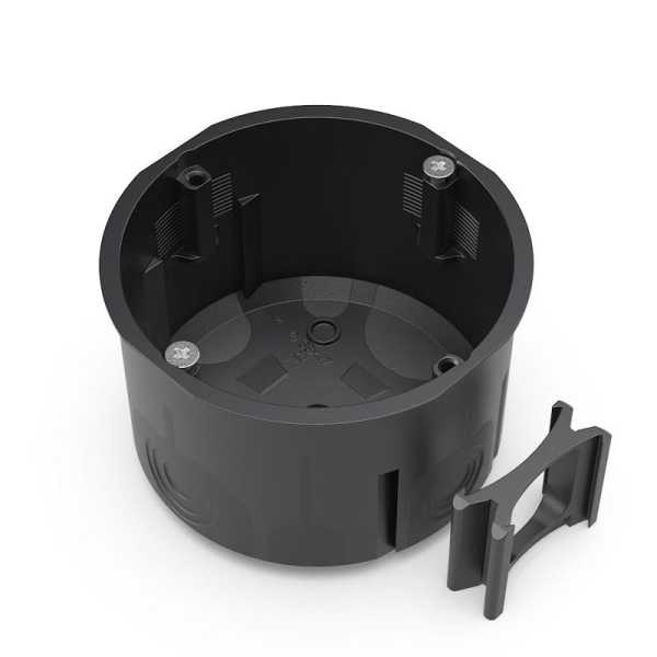 Коробка установочная 68х47 двухкомпонентн. для сплошных стен черн. Промрукав 60-0710-9005СП