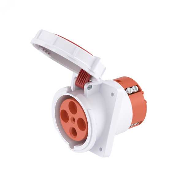Розетка панельная с наклоном IP67 63A 3P+E 400В DIS4156366