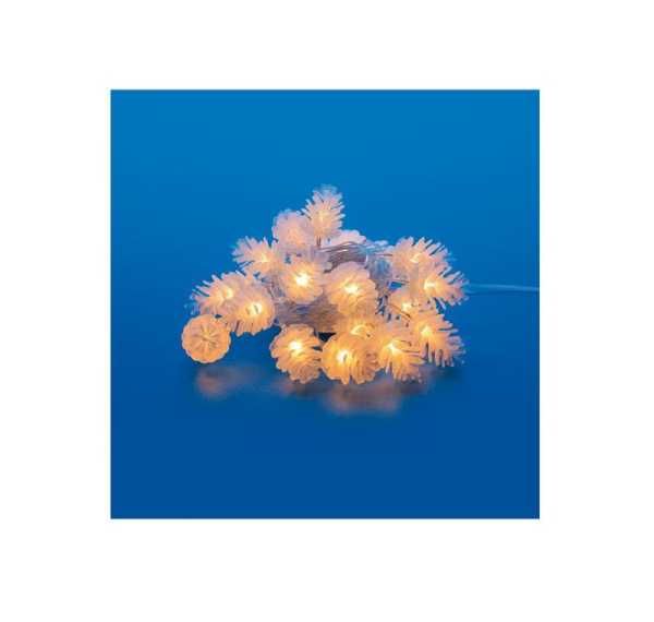 Гирлянда LED &amp;amp;quot;Шишки&amp;amp;quot; ULD-S0500-050/DTA WARM WHITE IP20 PINE CONES 5м 50 диодов тепл. бел. свет провод прозр. Uniel UL-00007192