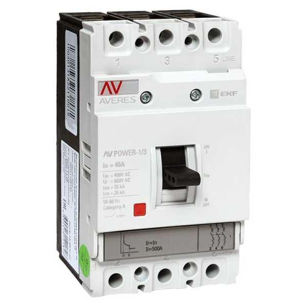 Выключатель автоматический 3п 40А 35кА AV POWER-1/3 TR AVERES mccb-13-40-TR-av