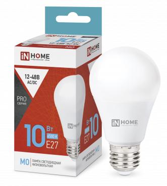 Лампа светодиодная низковольтная LED-MO-PRO 10Вт грушевидная матовая 6500К холод. бел. E27 900лм 12-48В 4690612038056