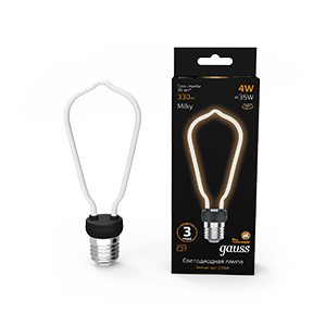 Лампа Filament Artline ST64 4W 330lm 2700К Е27 milky LED 1/10/100 1005802104