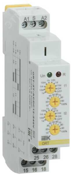 Реле времени ORT 2 конт. 2 уст. 12-240 В AC/DC ORT-2T-ACDC12-240V