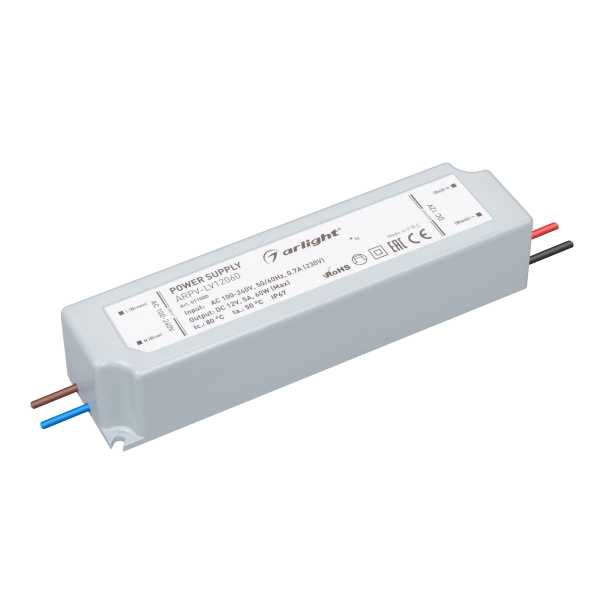 Блок питания ARPV-LV12060 (12V, 5.0A, 60W) 011000