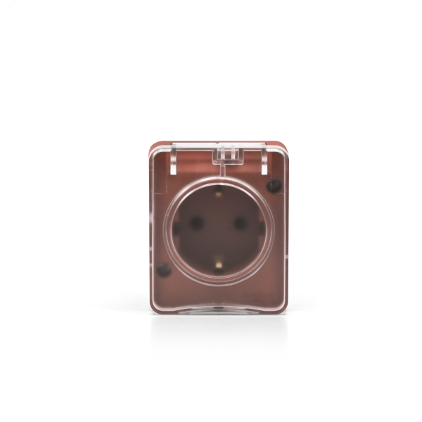 AtlasDesign PROFI IP54 О/У РОЗЕТКА с заземлением со шторками 16А 250В, ТЕРРАКОТОВЫЙ ATN547045