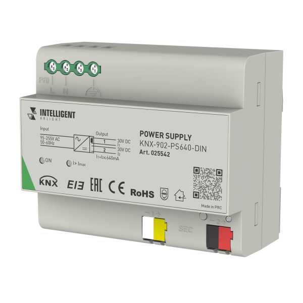 INTELLIGENT ARLIGHT Блок питания шины KNX-902-PS640-DIN (230V, 640mA) 025542