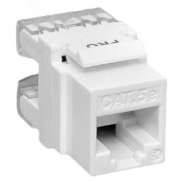 Модуль Keystone RJ45 кат.5E неэкранир. 110 IDC 180град. бел. TERACOM PRO TRP-KSTN-180D-5EUTP-WH