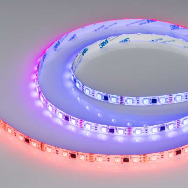Лента герметичная DMX-SE-B60-10mm 12V RGB-PX3 (14 W/m, IP65, 5060, 5m) 039604