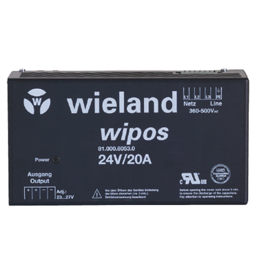 Блок питания WIPOS 24VDC/20A 3PH H