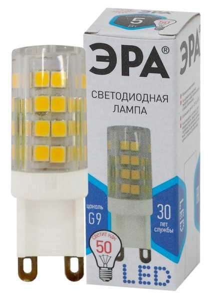 Лампочка светодиодная STD LED JCD-5W-CER-840-G9 G9 5Вт керамика капсула нейтральный белый свет Б0027864