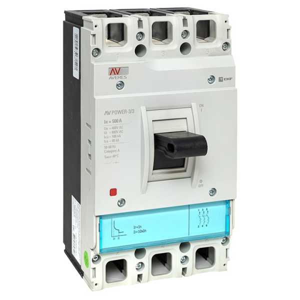 Автоматический выключатель AV POWER-3/3 500А 100kA TR AVERES mccb-33-500H-TR-av