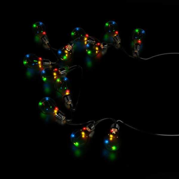 Гирлянда садовая на солнечной батарее 10 LED ламп Большие Шары, мультицвет Solar, 1/8 GS035