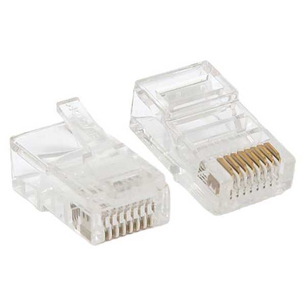 Коннектор RJ-45 TERACOM неэкранированный 8P8C Cat.5E универсальный (упак.50шт)