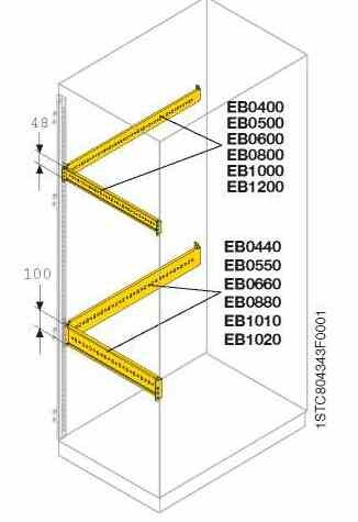 Профиль L=800 H=48 для монтажа аксессуаров(2шт) EB0800