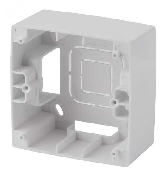 12-6101-01 Коробка наклад. монтажа 1 пост, 2, белый (20/200/1600) Б0043160