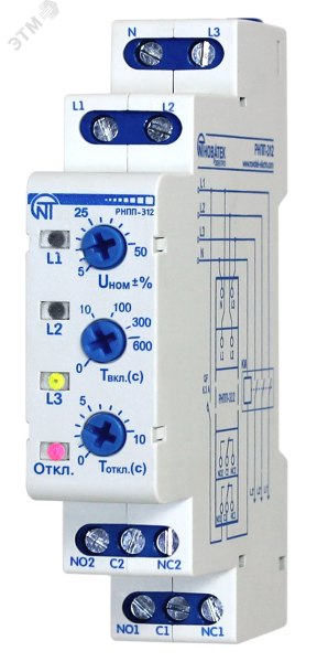 Реле напряжения трехфазное РНПП-312 одномодульное 3425600312