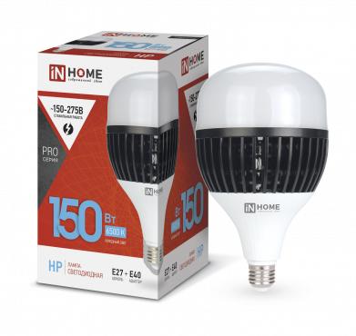 Лампа светодиодная LED-HP-PRO 150Вт грушевидная 6500К холод. бел. E27 14250лм 150-275В с адаптером E40 бел. 4690612035703