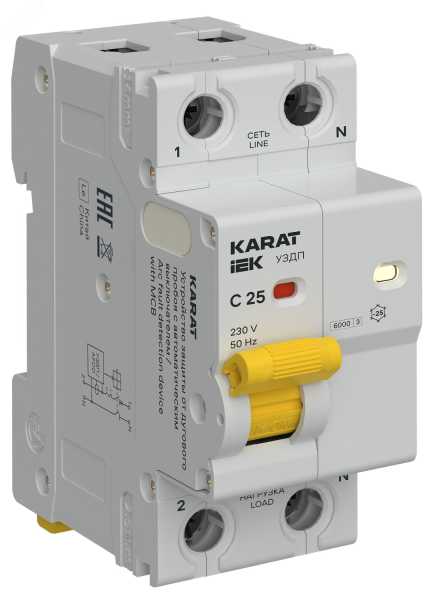 KARAT УЗДП c Автоматический выключатель 1P+N C 25A KA-DP11-1-025-C