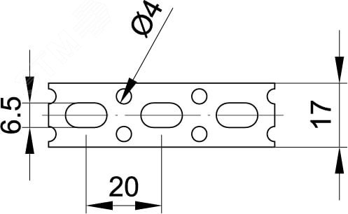 Лента монтажная перфорированная 17х0.6мм (уп.25м) CM610040