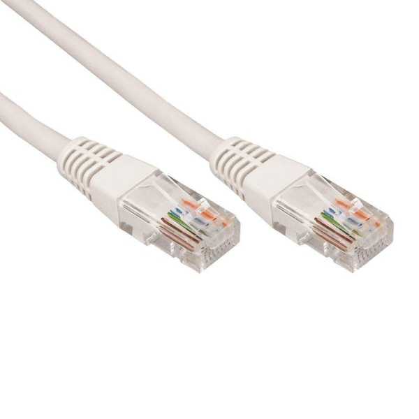 Шнур коммутационный, патч-корд, U/UTP RJ45-RJ45 CAT 5e, PVC, серый, 1,5м 18-1004