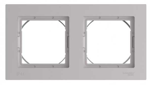 Рамка 2-пост. AtlasDesign Aqua IP44 алюм. SE ATN440302