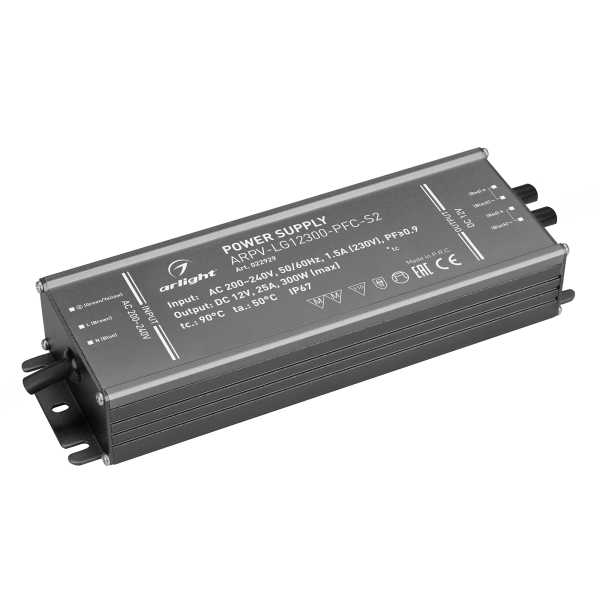 Блок питания ARPV-LG12300-PFC-S2 (12V, 25.0A, 300W) 022929