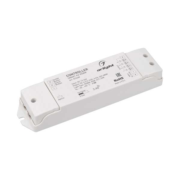Контроллер SMART-K2-RGBW (12-24В 4х5А 2.4G) IP20 пластик 022668