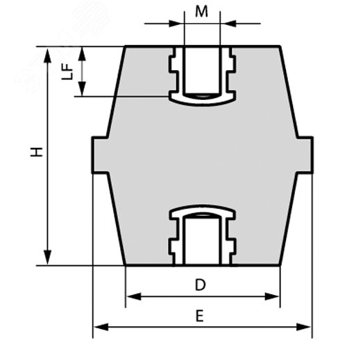 Изолятор шинный 80х65 М16 ISBK8089