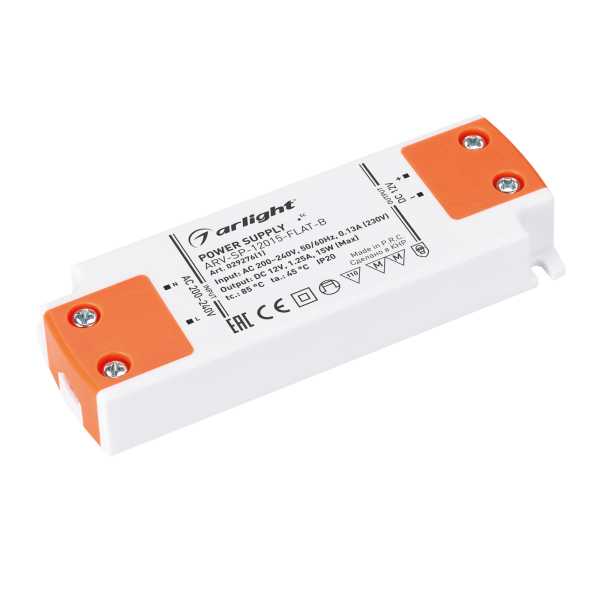 Блок питания ARV-SP-12015-FLAT-B (12V, 1.25A, 15W) 029276(1)