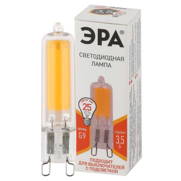 Лампочка светодиодная STD LED JCD-3,5W-GL-827-G9 G9 3,5Вт капсула теплый белый свет Б0049083