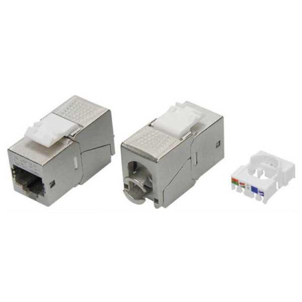 Модуль Keystone RJ45 CAT5E экранированный(STP), 90 градусов,серебристый (форм-фактор S19) RNK5EF90TL