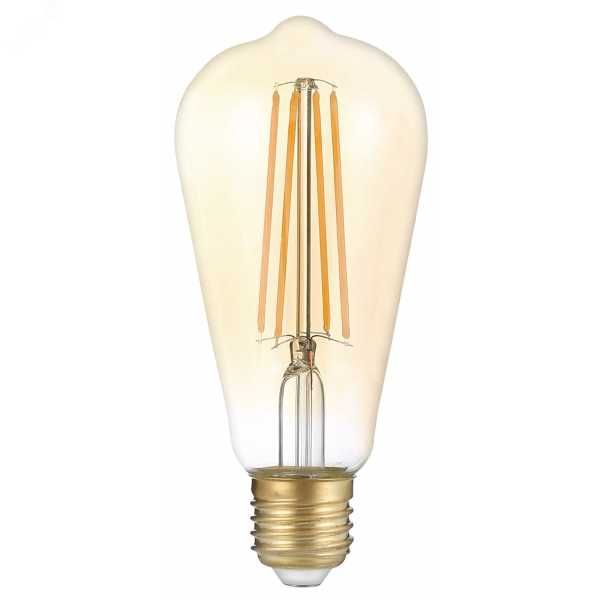 Лампа LED Filament ST64 E27 8W Golden 2400К 1/10/40 157802008