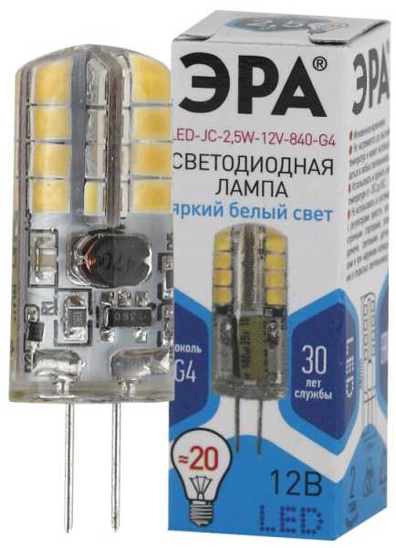 Лампочка светодиодная STD LED JC-2,5W-12V-840-G4 G4 2,5Вт капсула нейтральный белый свет Б0033192