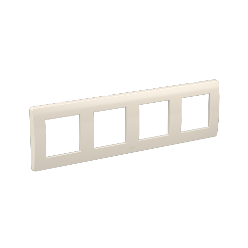 Рамка на 2+2+2+2 модуля (четырехместная), слоновая кость, RAL9001 75014O