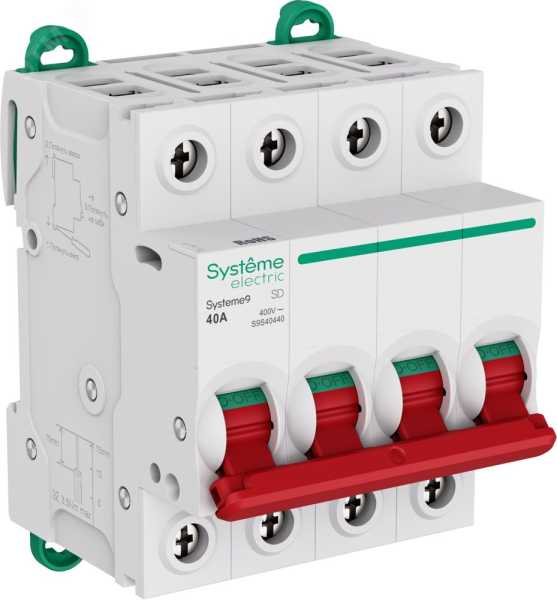 Выключатель нагрузки (ВН) 4P 40A 400В Systeme9 S9S40440