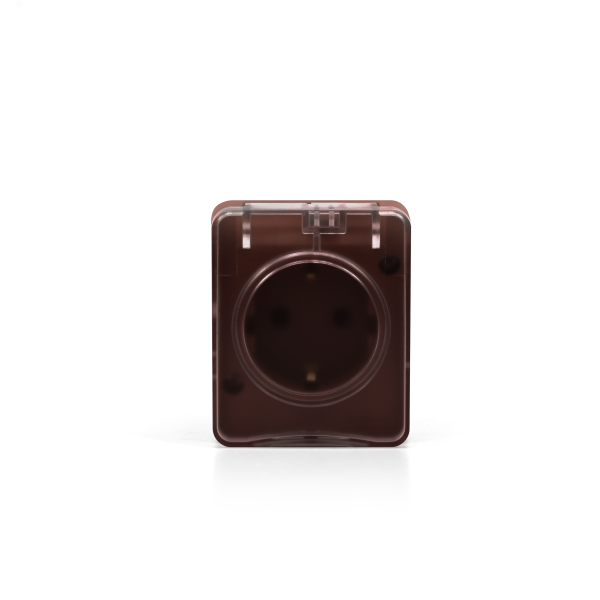 AtlasDesign PROFI IP54 О/У РОЗЕТКА с заземлением со шторками 16А 250В, КОРИЧНЕВЫЙ ATN546045