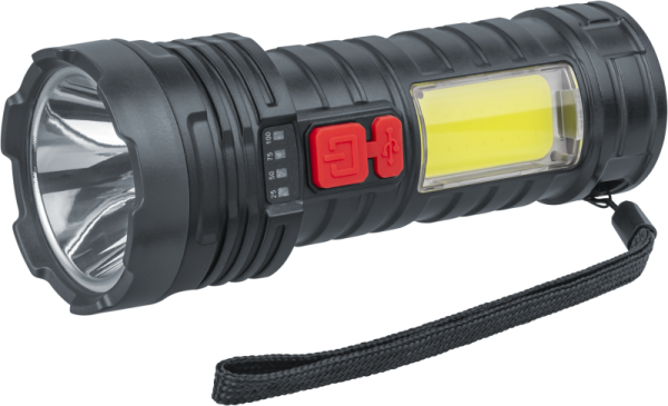 Фонарь 93 817 NPT-CP25-ACCU 1LED 3Вт+1COB 3Вт li-ion 1.2А.ч 5реж. пластик. 93817