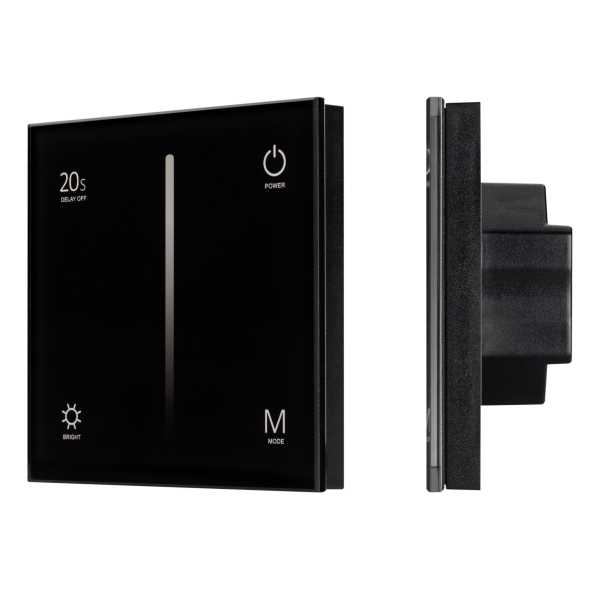 Панель SMART-P6-DIM-G-IN Black (12-24V, 4x3A, Sens, 2.4G) 034780