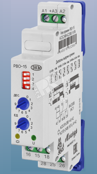 Реле времени РВО-15 ACDC24B/AC230B УХЛ4 4640016932887