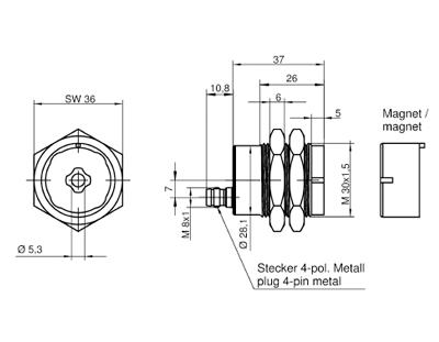 Авт.магн.выкл.SMA 0329 MAGNET SWITCH SET