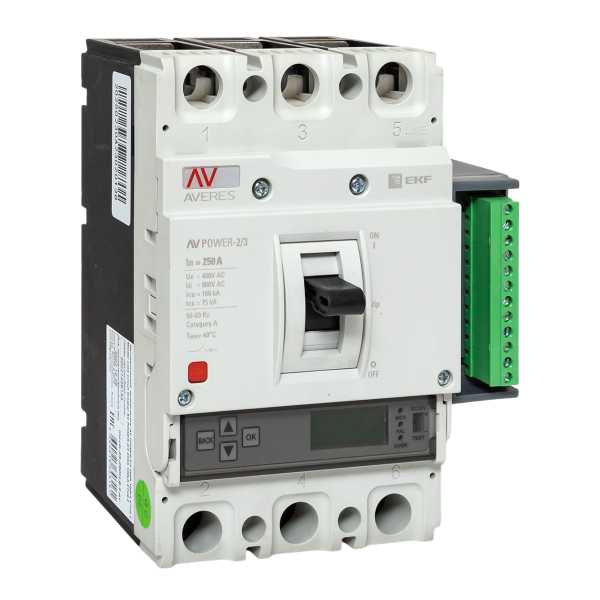 Автоматический выключатель AV POWER-2/3 250А 100kA ETU6.2 AVERES mccb-23-250H-6.2-av