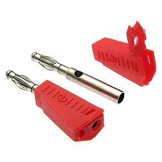 Z040 4MM STACKABLE PLUG RED