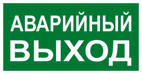 Знак "АВАРИЙНЫЙ ВЫХОД" 150х300мм PROxima an-5-04